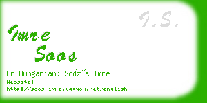 imre soos business card